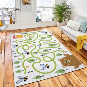 Maze Puzzle Kids Help Cute Rug Nursery Rug Room Decor