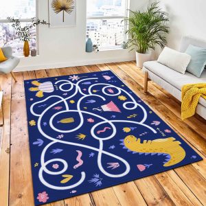 Maze Puzzle Kids Help Mommy Rug Kid Play Rug Home Decor