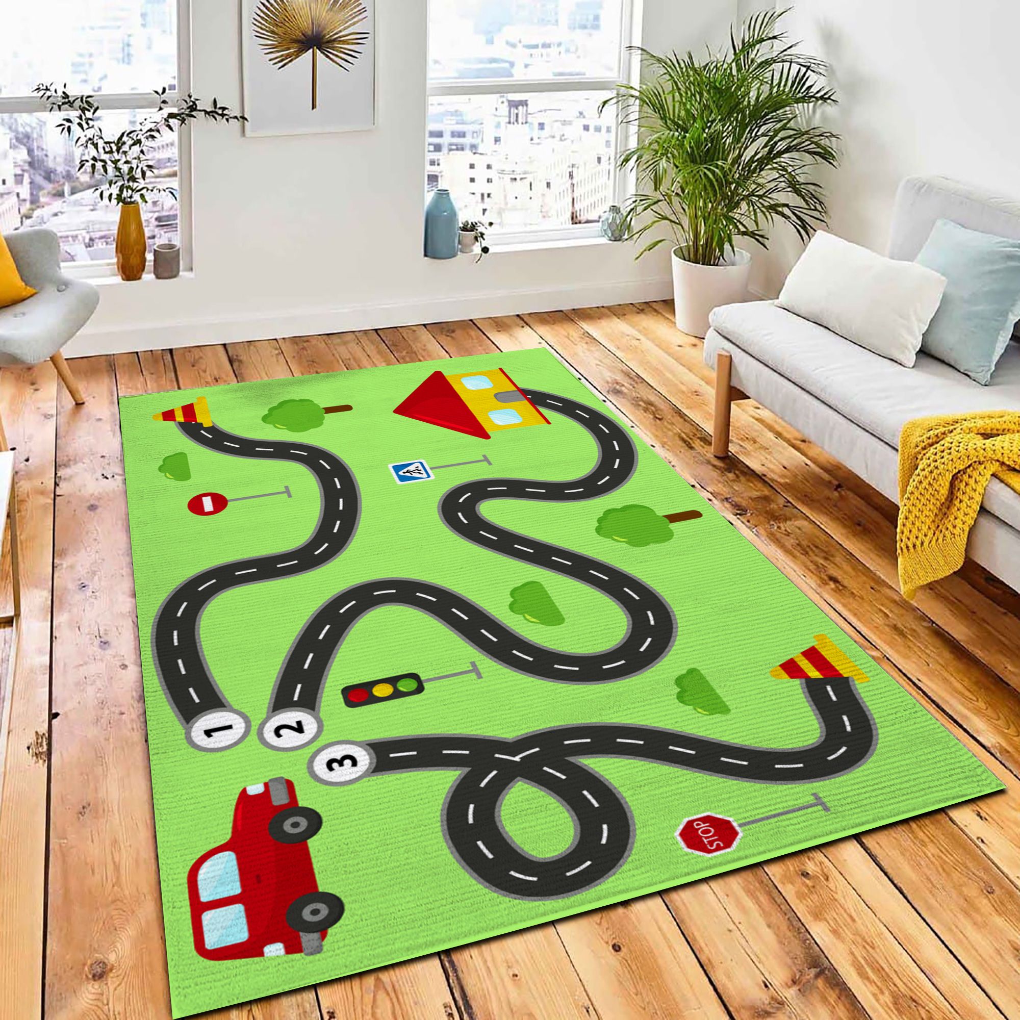 Maze Road Game Preschool Kids Carpet Rug Kids Rug Room Decor Maze Road Game Preschool Kids Carpet Rug Kids Rug Room Decor