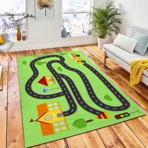 Maze Road Game Preschool Kids Rug City Rug Home Decor
