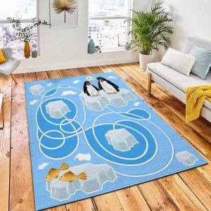 Maze Vector Game Educational Children Area Rug City Rug Home Decor