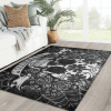Memento Mori Sugar Skull Area Rug Living Room Home Decor