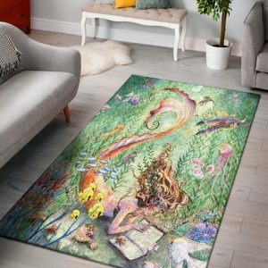 Mermaid Learning How To Walk Clt091008A Rug Carpet Area Rug For Living Room Bedroom Rug Home Decor