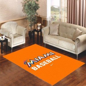Miami Marlins Baseball Living Room Carpet Rugs Area Rug For Living Room Bedroom Rug Home Decor