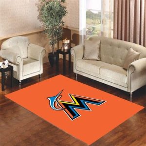 Miami Marlins Logo Living Room Carpet Rugs Area Rug For Living Room Bedroom Rug Home Decor