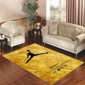 Michael Jordan Golden Gold Pattern Living Room Carpet Rugs Area Rug For Living Room Bedroom Rug Home Decor