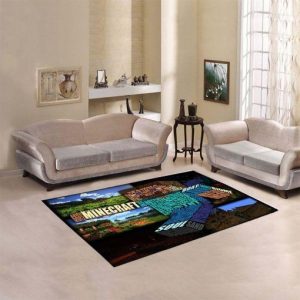 Minecraft Area Rug Carpet Living Room Carpet Living Room Rug Carpets Fn011121 Christmas Gift Floor Decor