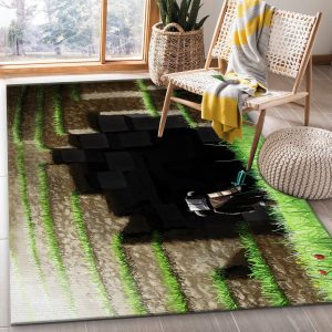Minecraft Area Rug For Christmas Living Room Rug Floor Decor Home Decor Area Rug For Living Room Bedroom Rug Home Decor