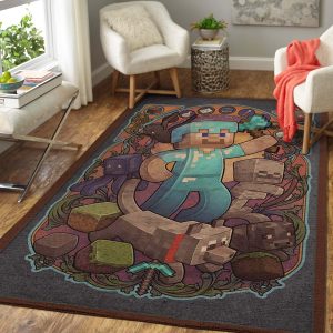 Minecraft Area Rug Steve Fz27617 Rug Carpet Area Rug For Living Room Bedroom Rug Home Decor