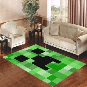 Minecraft Creeper Video Game Living Room Carpet Rugs Area Rug For Living Room Bedroom Rug Home Decor