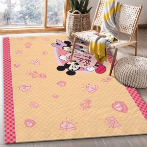 Minnie Mouse Ver10 Area Rug For Christmas Bedroom Rug Christmas Gift Decor Area Rug For Living Room Bedroom Rug Home Decor