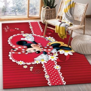 Minnie Mouse Ver12 Area Rug For Christmas Living Room Rug Home Decor Area Rug For Living Room Bedroom Rug Home Decor