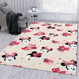 Minnie Mouse Ver3 Movie Area Rug Bedroom Rug Home Decor Area Rug For Living Room Bedroom Rug Home Decor