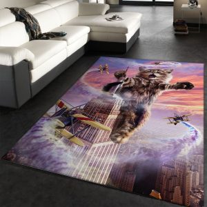 Monster Cat Empire State Area Rug Carpet Living Room Rug Family Gift Decor Area Rug For Living Room Bedroom Rug Home Decor