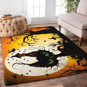 Moon Night Cat Hn0409081R Rug Carpet Area Rug For Living Room Bedroom Rug Home Decor