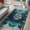Moon Phase Pentagram Witch Area Rug Living Room Rug