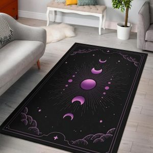Moon Phase Wiccan Area Rug Living Room Rug