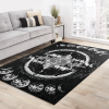 Moon Phases Rug Moon Eclipse Lunar Phases Moon Night Sky Starry Black Area Rug Moon Carpet Floor Mat Galaxy Moon Landscape Mountain Boho Rug