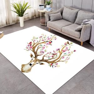 Moose Reindeer Clt240712 Living Room Rug Carpet Area Rug For Living Room Bedroom Rug Home Decor