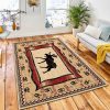 Moose Tracks Rustic Area Rug Rustic Cabin & Lodge Area Rug Home Decor Rug