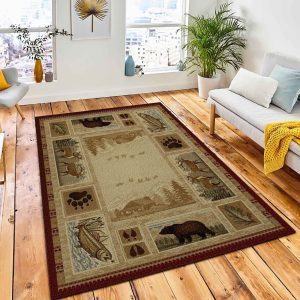 Mountain Cabin Lodge Area Rug Rustic Cabin & Lodge Area Rug Home Decor Rug
