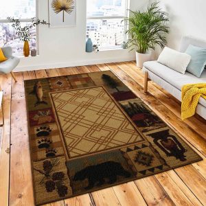 Mountain Trails Area Rug Rustic Cabin & Lodge Area Rug Home Decor Rug