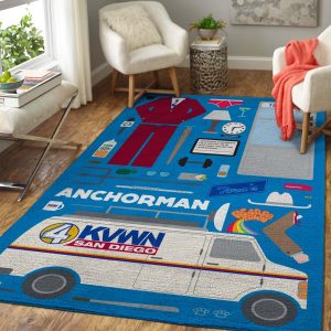 Movie Art Anchorman Area Rug The Legend Of Ron Burgundy Vn43203 Rug Carpet Area Rug For Living Room Bedroom Rug Home Decor