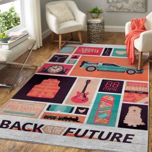 Movie Art Back To The Future Area Rug Carpet Movie Home Decor Area Rug For Living Room Bedroom Rug Home Decor