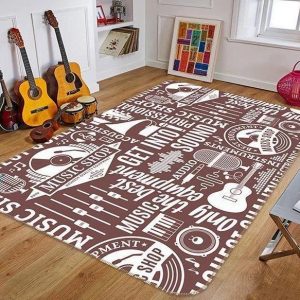 Musical Pattern Cl240732Md Rug Carpet Area Rug For Living Room Bedroom Rug Home Decor