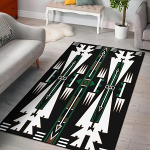 Native American Green Culture Symbol Area Rug Carpet Area Rug For Living Room Bedroom Rug Home Decor