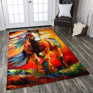 Native American Horse Bt200848R Rug Carpet Area Rug For Living Room Bedroom Rug Home Decor