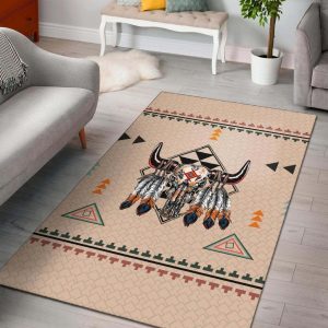 Native American Pride Bison Area Rug Carpet Area Rug For Living Room Bedroom Rug Home Decor