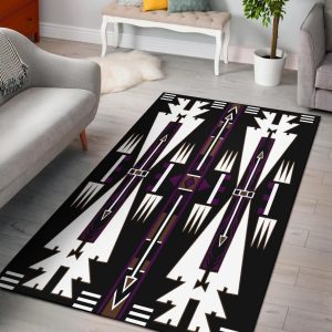Native American Purple Culture Symbol Area Rug Carpet Area Rug For Living Room Bedroom Rug Home Decor