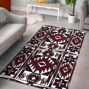 Native Stylish Area Rug Carpet Carpets Great For Any Room Black (Red) Area Rug For Living Room Bedroom Rug Home Decor