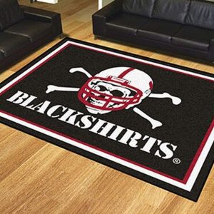Nebraska – Blackshirts Area Rugs Living Room Carpet Floor Decor The Us Decor
