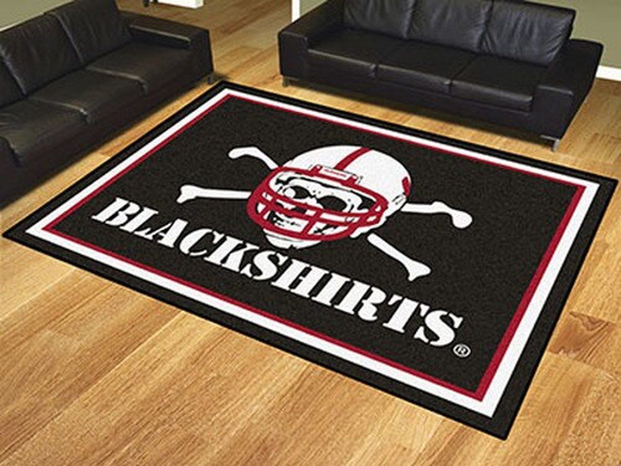 Nebraska – Blackshirts Area Rugs Living Room Carpet Floor Decor The Us Decor Nebraska – Blackshirts Area Rugs Living Room Carpet Floor Decor The Us Decor