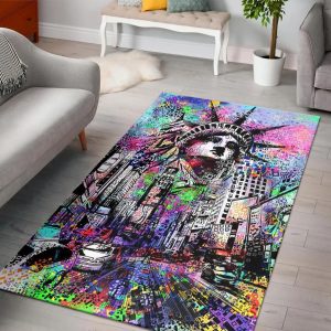 New York Times Square Art Area Rug Rugs For Living Room Rug Home Decor Area Rug For Living Room Bedroom Rug Home Decor