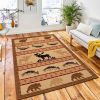 Northwoods Frontier Lodge Area Rug Rustic Cabin & Lodge Area Rug Room Decor Rug