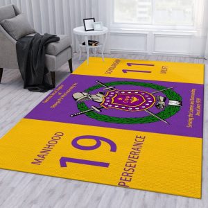 Omega Psi Phi Fraternity Area Rug Living Room Rug Floor Decor Home Decor Area Rug For Living Room Bedroom Rug Home Decor
