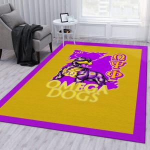 Omega Psi Phi Icon Ver1 Rug Bedroom Rug Us Gift Decor Area Rug For Living Room Bedroom Rug Home Decor
