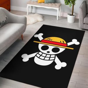 One Piece Straw Hat Pirates Flag Area Rug Carpet
