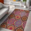 Oval Bohemian Mandala Patchwork Area Rug Bohemian Rug Floor Decor