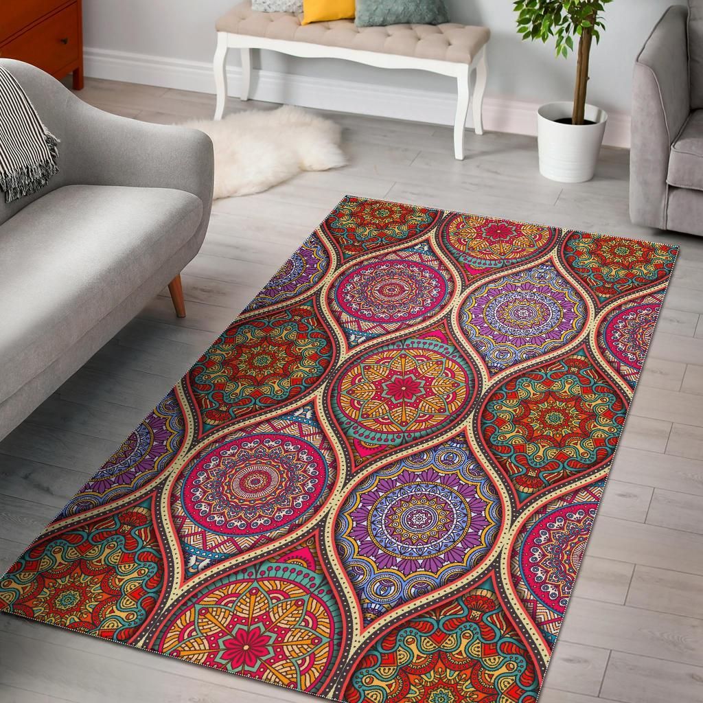 Oval Bohemian Mandala Patchwork Area Rug Bohemian Rug Floor Decor Oval Bohemian Mandala Patchwork Area Rug Bohemian Rug Floor Decor