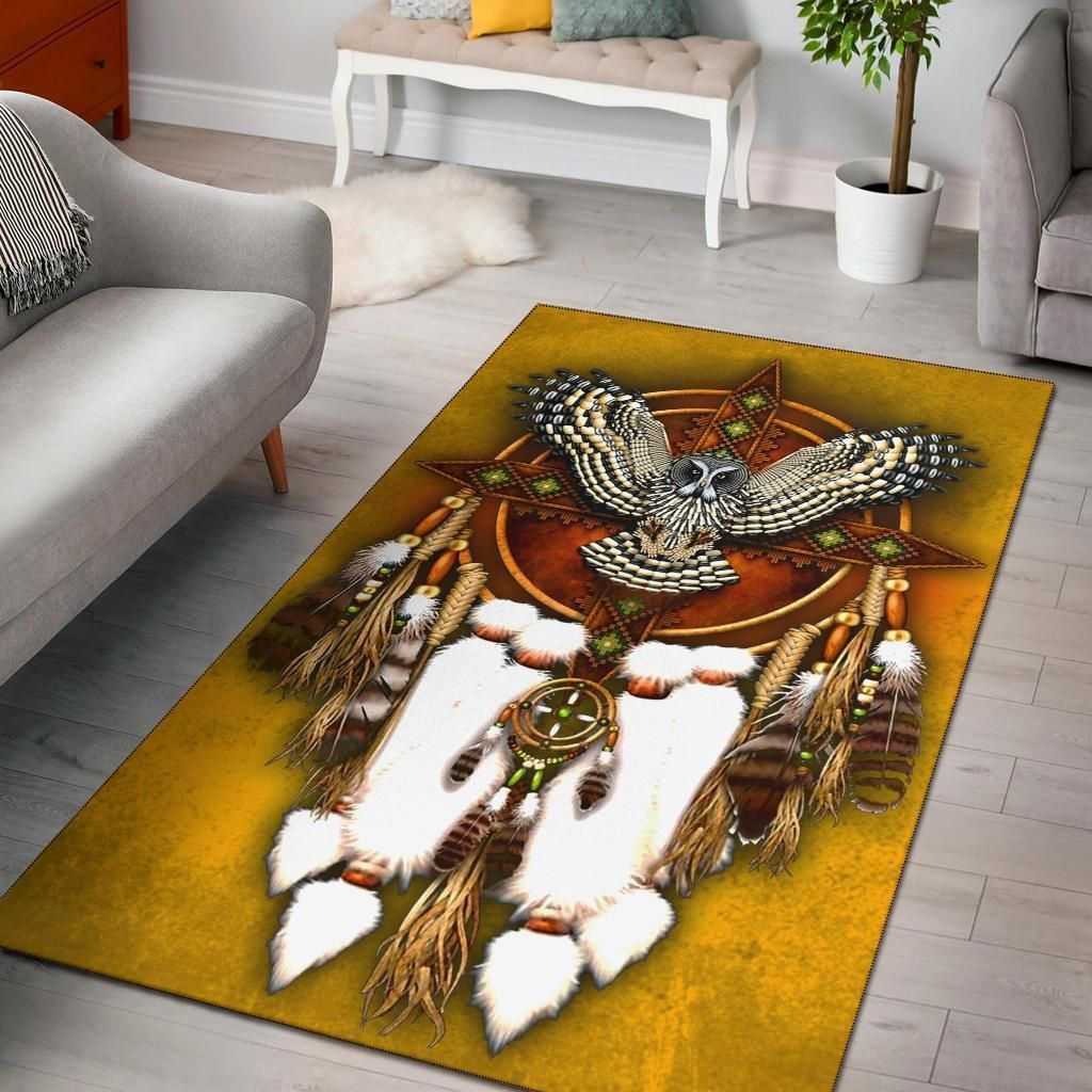 Owl Dreamcatcher Yello Native American Area Rug Carpet Area Rug For Living Room Bedroom Rug Home Decor Owl Dreamcatcher Yello Native American Area Rug Carpet Area Rug For Living Room Bedroom Rug Home Decor
