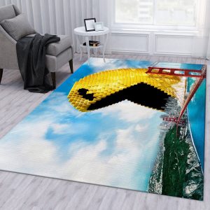 Pacman Eat City Gaming Area Rug Living Room Rug Floor Decor Home Decor Area Rug For Living Room Bedroom Rug Home Decor