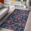 Paisley Floral Bohemian Pattern Area Rug Bohemian Rug Living Room Decor