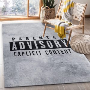 Parental Advisory Rug Bedroom Rug Christmas Gift Decor Area Rug For Living Room Bedroom Rug Home Decor