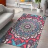 Pastel Mandala Bohemian Pattern Area Rug Bohemian Rug Home Decor