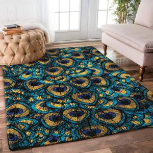 Peacock Feathers Vd0410157R Rug Carpet Area Rug For Living Room Bedroom Rug Home Decor