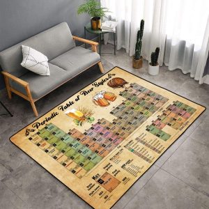 Periodic Table Of Beer Styles Bba060 Area Rug For Living Room Bedroom Rug Home Decor